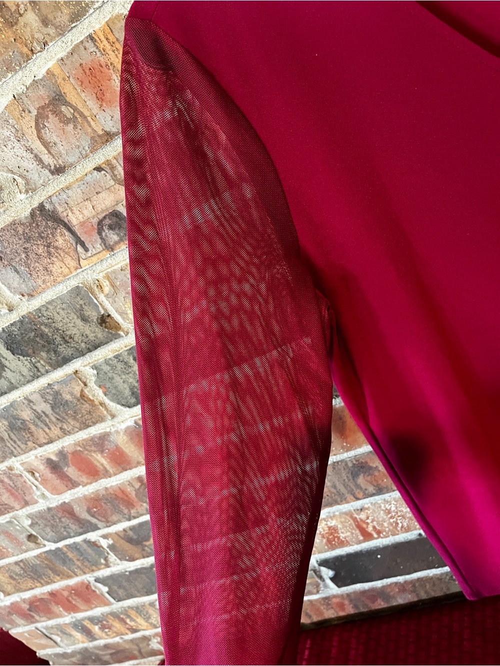 89TH Madison Mesh Sleeves Top Women’s Size:L Blouse - Picture 4 of 8